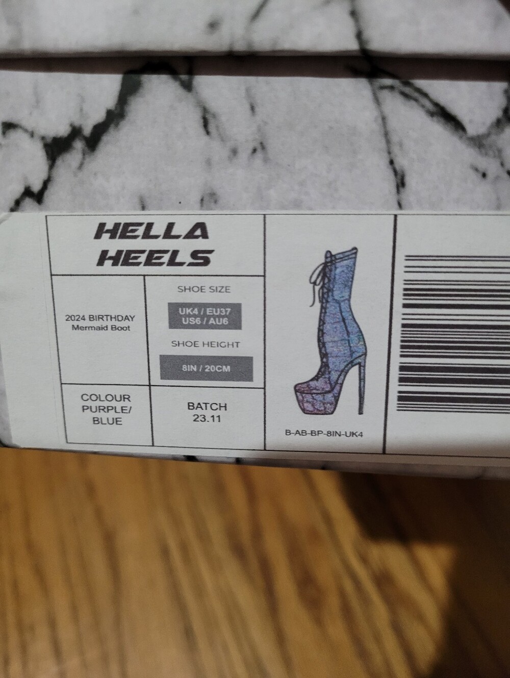 Hella Heels - Midnight Mermaid Boot - 8inches - US6 - Picture 5 of 8